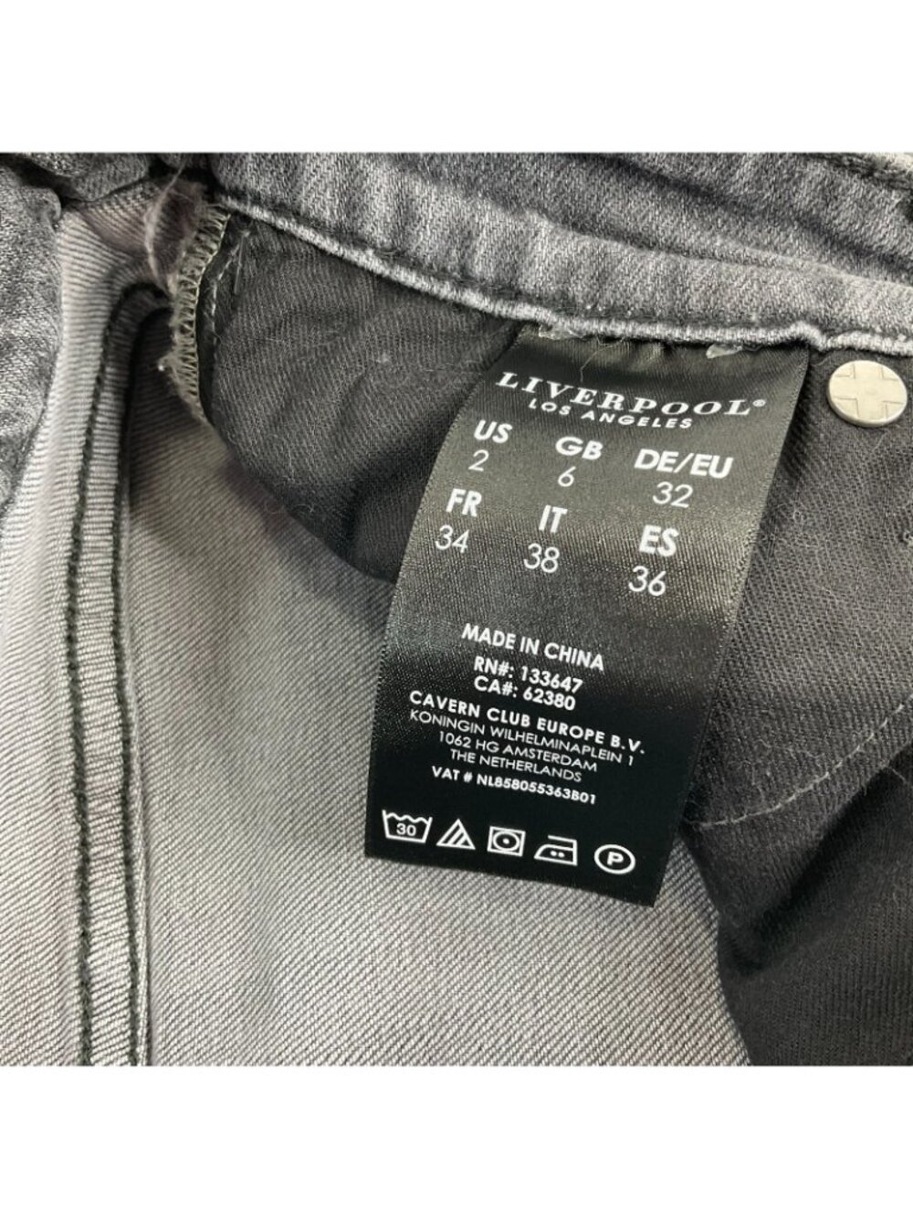 Liverpool Los Angeles Jeans Womens Sz 2/26 Pumice Fray Fringe Stretch Nwt $98 - Picture 8 of 13